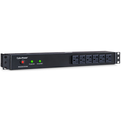 CyberPower RKBS20ST6F12R Rackmount surge protector, 20-Amp, 1800 Joules, 18 NEMA 5-20R outlets, NEMA 5-20P twist lock plug